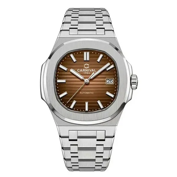Đồng Hồ Nam Carnival Automatic 8108G1-VT-N Màu Bạc/Nâu