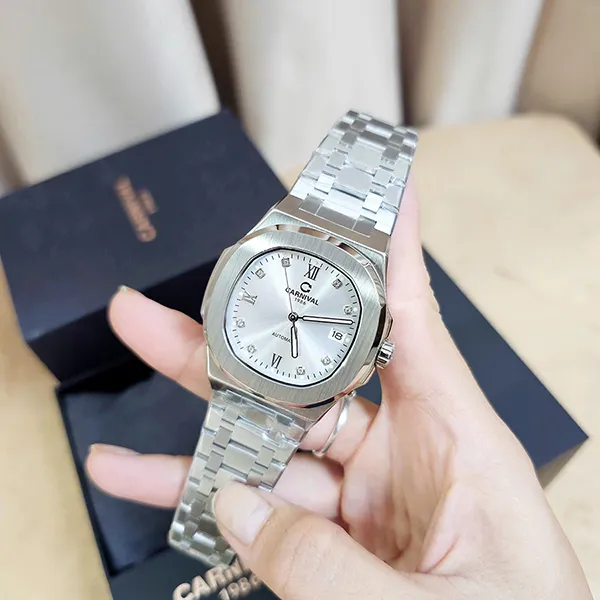 Đồng Hồ Nam Carnival Automatic 8160G-VT-T Màu Bạc