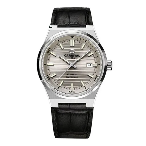 Đồng Hồ Nam Carnival Automatic Watch 8106G-VT-DD-N Màu Đen/Bạc