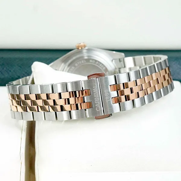 Đồng Hồ Nam Carnival Quartz 8190G-CH-T Màu Demi (Vàng Hồng - Bạc)