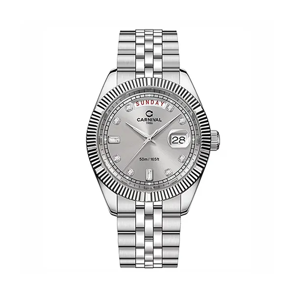 Đồng Hồ Nam Carnival Quartz Watch 8190G-VT-TX Màu Bạc