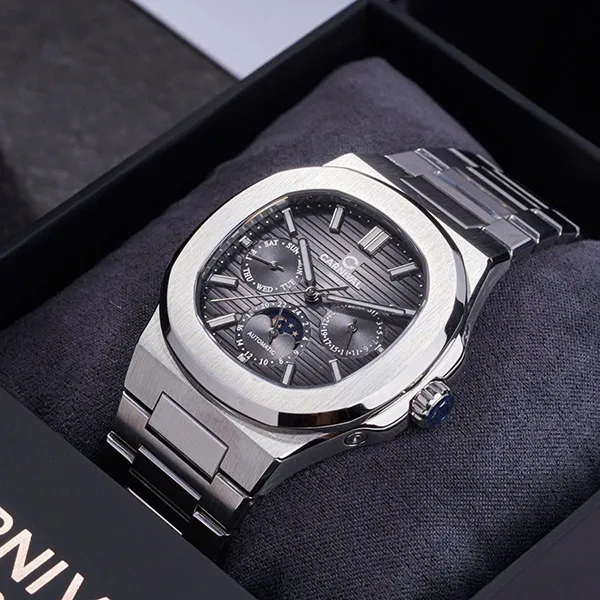 Đồng Hồ Nam Carnival Watch Automatic 8179G-VT-D Màu Bạc Đen