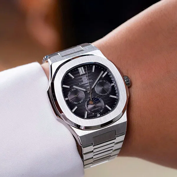 Đồng Hồ Nam Carnival Watch Automatic 8179G-VT-D Màu Bạc Đen