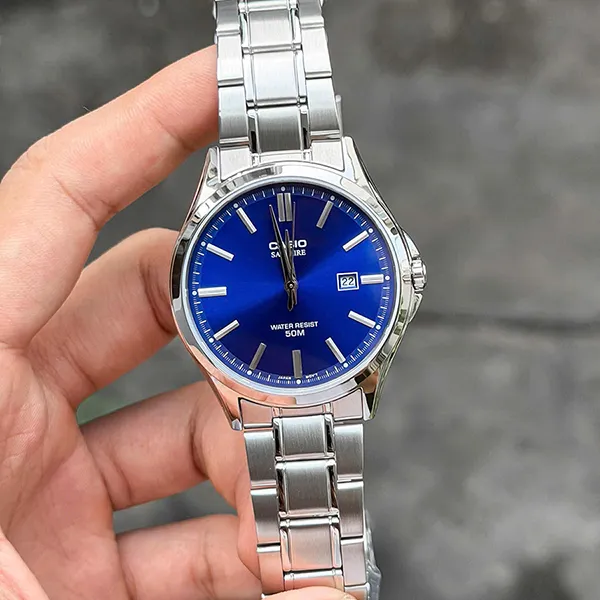 Đồng Hồ Nam Casio MTS-115D-2A1V Màu Xanh Bạc