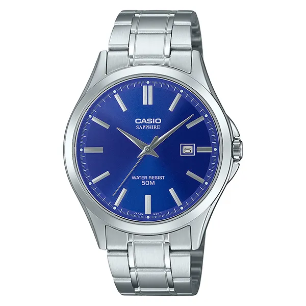 Đồng Hồ Nam Casio MTS-115D-2A1V Màu Xanh Bạc