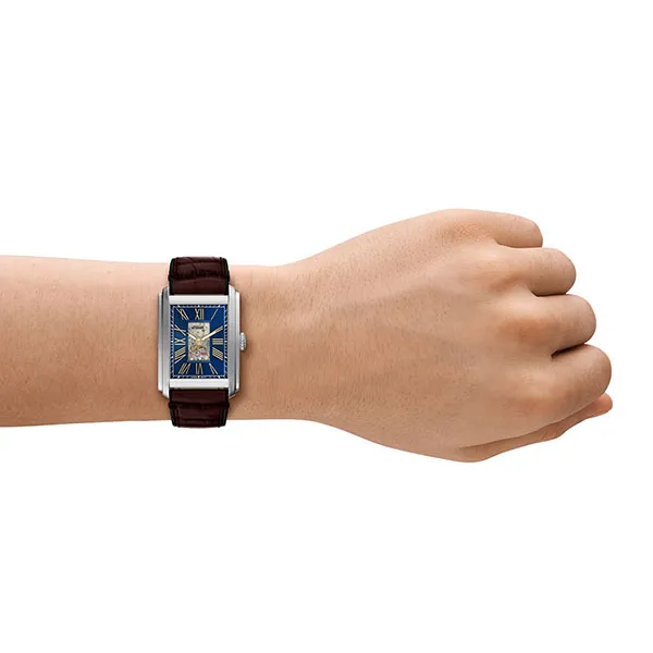 Đồng Hồ Nam Fossil Carraway Leather Watch ME3273 Màu Nâu/Xanh