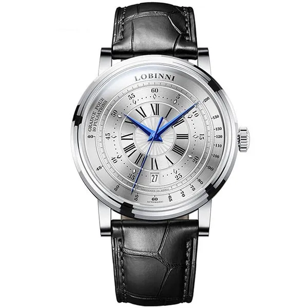 Đồng Hồ Nam Lobinni LB1018G-D3 Màu Bạc Đen