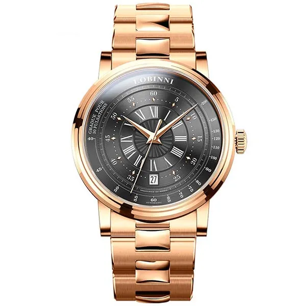 Đồng Hồ Nam Lobinni LB1018G-T2 Màu Vàng Hồng