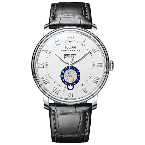 Đồng Hồ Nam Lobinni LB11025G-D3 Màu Bạc Đen