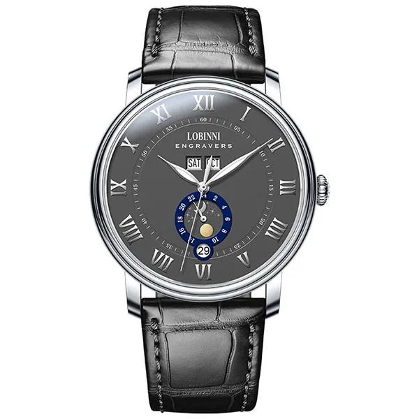 Đồng Hồ Nam Lobinni LB11025G-D4 Màu Bạc Đen