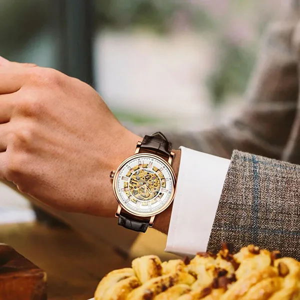 Đồng Hồ Nam Lobinni LB9010G-D3 Màu Nâu Vàng