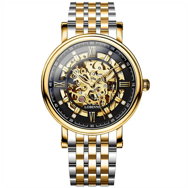Đồng Hồ Nam Lobinni LB9010G-T2 Màu Vàng Bạc
