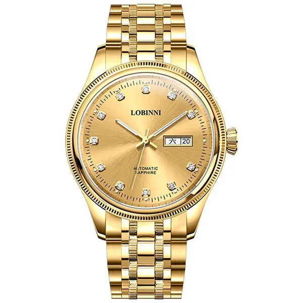 Đồng Hồ Nam Lobinni LB9020G-T1 Màu Vàng Gold