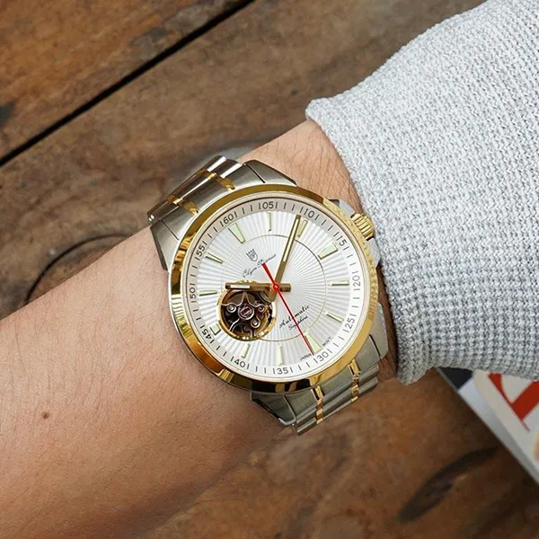 Đồng Hồ Nam Olym Pianus OP990-082AMSK-T Màu Demi (Vàng - Bạc)