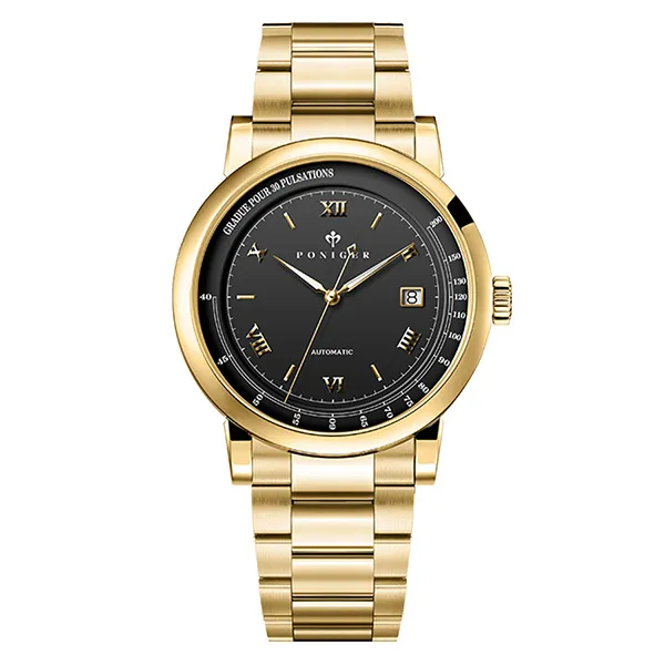 Đồng Hồ Nam Poniger P305G-T2 Màu Vàng Gold