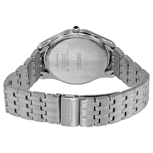 Đồng Hồ Nam Seiko Quartz Cream Dial Stainless Steel Men's Watch SRK047P1 Màu Bạc