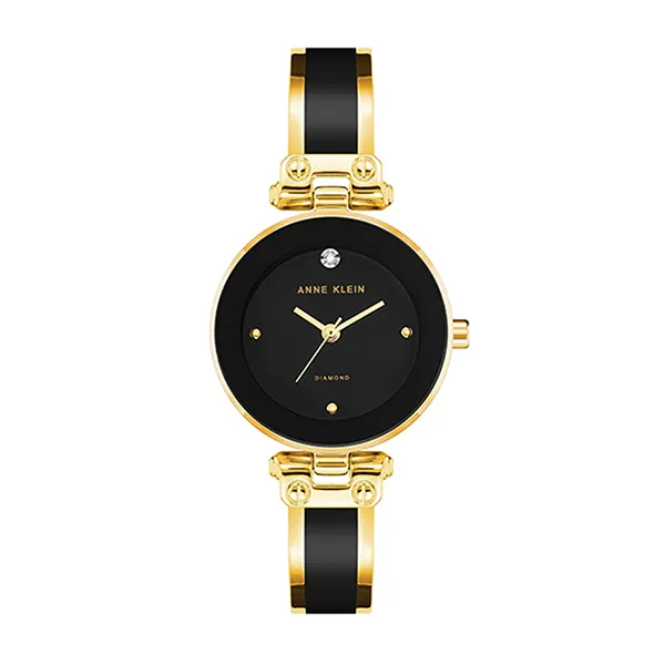 Đồng Hồ Nữ Anne Klein 1980BKGB Kiềng Lắc Màu Đen Vàng
