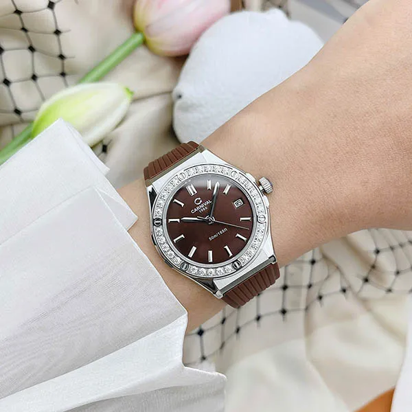 Đồng Hồ Nữ Carnival 34mm 8168L2-VT-DCS-N Màu Nâu Bạc