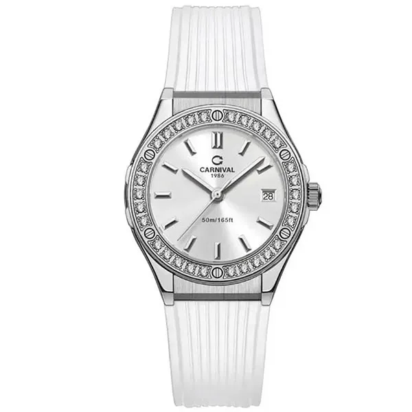 Đồng Hồ Nữ Carnival 34mm 8168L2-VT-DCS-T1 Màu Trắng
