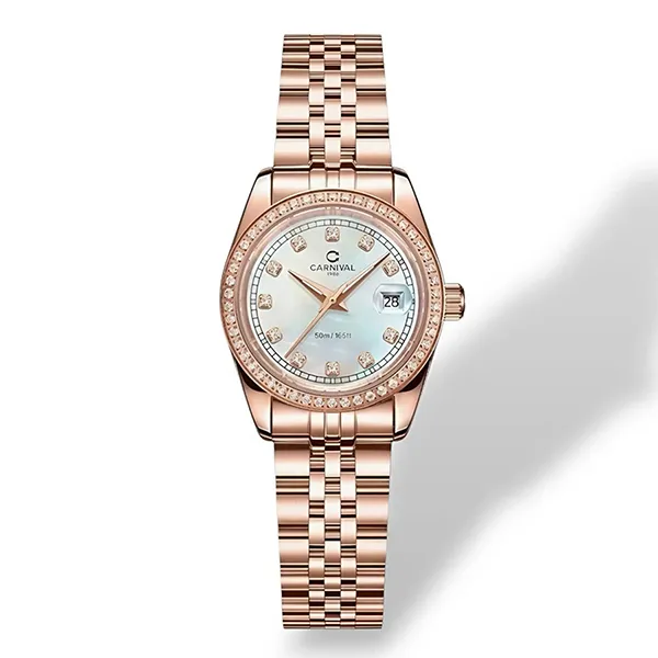 Đồng Hồ Nữ Carnival 8131L2-VH-TK Màu Vàng Hồng