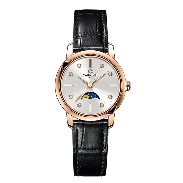 Đồng Hồ Nữ Carnival Quartz 8193L-VH-DD-T (8193L) Màu Đen - Bạc