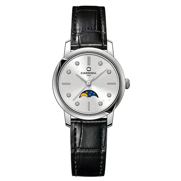 Đồng Hồ Nữ Carnival Quartz 8193L-VT-DD-T (8193L) Màu Đen - Bạc