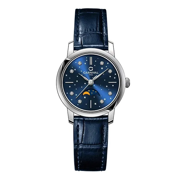 Đồng Hồ Nữ Carnival Quartz 8193L-VT-DD-X (8193L) Màu Xanh Bạc
