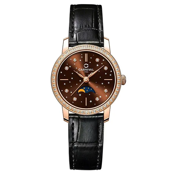 Đồng Hồ Nữ Carnival Quartz 8193L2-VH-DD-N (8193L2) Màu Nâu Đen
