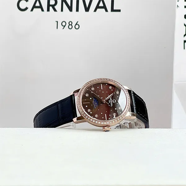 Đồng Hồ Nữ Carnival Quartz 8193L2-VH-DD-N (8193L2) Màu Nâu Đen