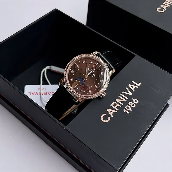 Đồng Hồ Nữ Carnival Quartz 8193L2-VH-DD-N (8193L2) Màu Nâu Đen