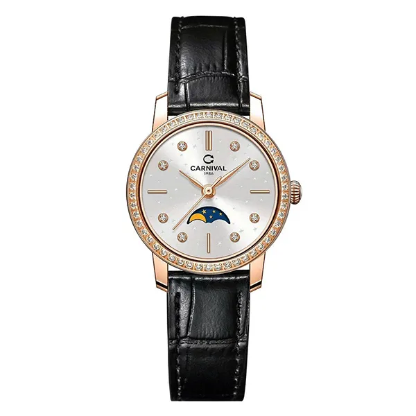 Đồng Hồ Nữ Carnival Quartz 8193L2-VH-DD-T (8193L2) Màu Đen - Bạc