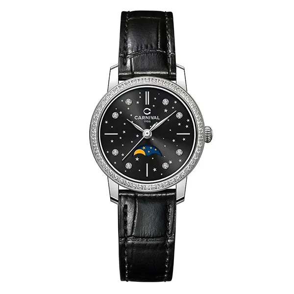 Đồng Hồ Nữ Carnival Quartz 8193L2-VT-DD-D (8193L2) Màu Đen