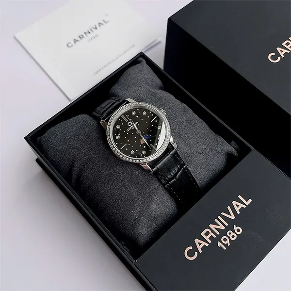 Đồng Hồ Nữ Carnival Quartz 8193L2-VT-DD-D (8193L2) Màu Đen