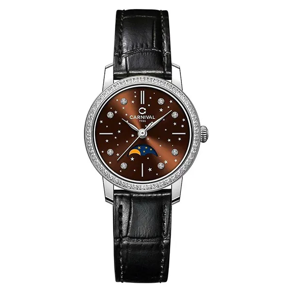 Đồng Hồ Nữ Carnival Quartz 8193L2-VT-DD-N (8193L2) Màu Nâu Đen
