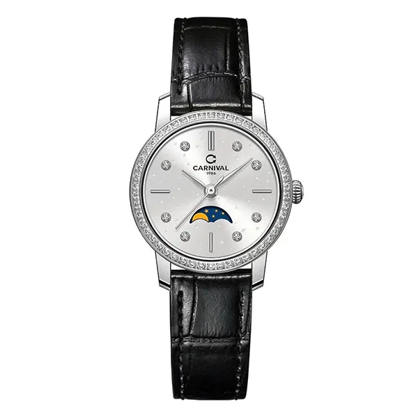 Đồng Hồ Nữ Carnival Quartz 8193L2-VT-DD-T (8193L2) Màu Đen - Bạc