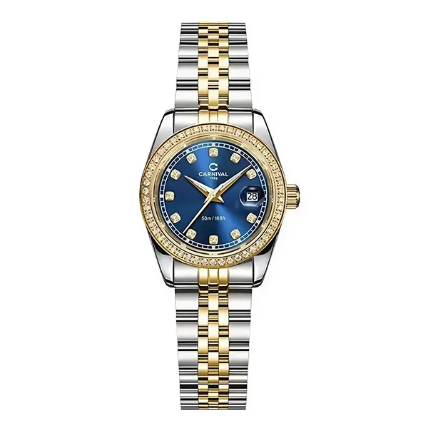 Đồng Hồ Nữ Carnival Quartz Watch 8131L2-CV-X Màu Demi Mặt Xanh