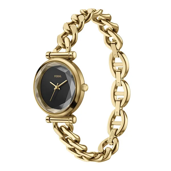 Đồng Hồ Nữ Fossil Carlie Stainless Steel Watch ES5440 Màu Vàng/Đen