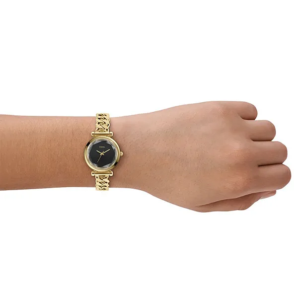 Đồng Hồ Nữ Fossil Carlie Stainless Steel Watch ES5440 Màu Vàng/Đen