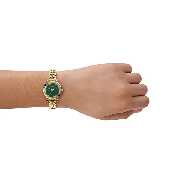 Đồng Hồ Nữ Fossil Carlie Stainless Steel Watch ES5441 Màu Vàng/Xanh