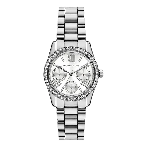 Đồng Hồ Nữ Michael Kors MK Mini Lexington Pavé Silver Tone Watch MK4979 Màu Bạc