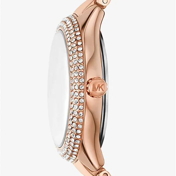 Đồng Hồ Nữ Michael Kors MK Mini Sylvia Pavé Rose Gold Tone Watch MK4942 Màu Vàng Hồng