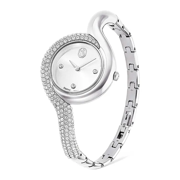 Đồng Hồ Nữ Swarovski Dextera Asymmetric Watch Swiss Made Metal Bracelet Silver Tone Stainless Steel 5700996 Màu Bạc Trắng