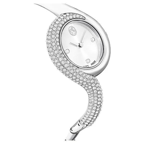 Đồng Hồ Nữ Swarovski Dextera Asymmetric Watch Swiss Made Metal Bracelet Silver Tone Stainless Steel 5700996 Màu Bạc Trắng