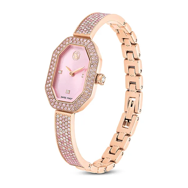 Đồng Hồ Nữ Swarovski Swiss Made Metal Bracelet Pink, Rose Gold-Tone Plated 5717588 Màu Hồng