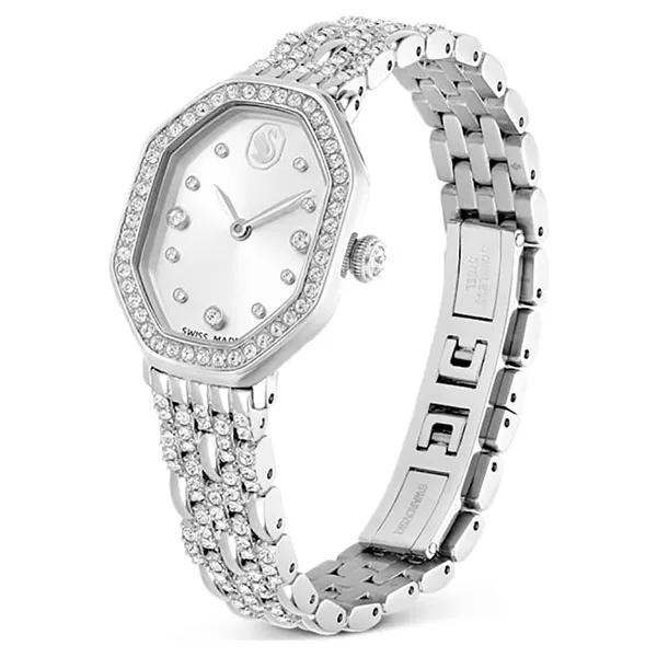 Đồng Hồ Nữ Swarovski Swiss Made, Metal Bracelet, Silver Tone, Stainless Steel 5698690 Màu Bạc