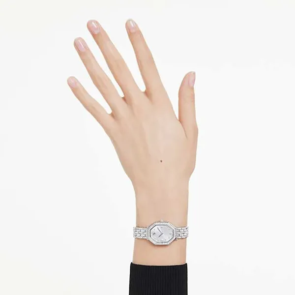 Đồng Hồ Nữ Swarovski Swiss Made, Metal Bracelet, Silver Tone, Stainless Steel 5698690 Màu Bạc