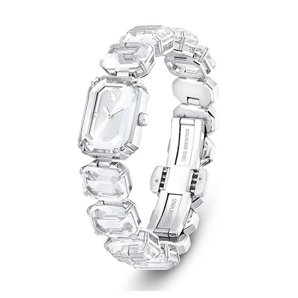 Đồng Hồ Nữ Swarovski Watch Octagon Cut Bracelet White Stainless Steel 5729182 Màu Trắng Bạc