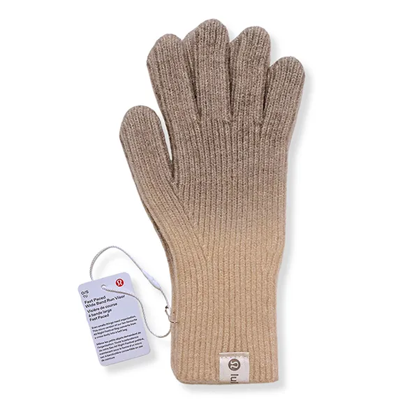 Găng Tay Lululemon Len Dệt Kim Chuyển Màu Beige Nude Gradient Màu Be