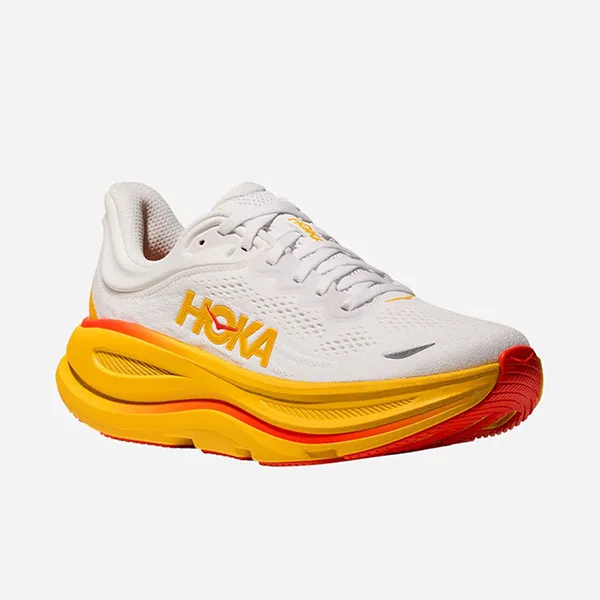 Giày Chạy Bộ Nữ Hoka Bondi 9 1162012-FNF Màu Trắng Vàng Size 6US