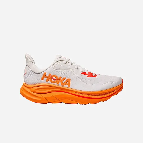 Giày Chạy Bộ Nữ Hoka Clifton 10 Running Shoes 1162031-FGZ Màu Trắng Cam Size 6US